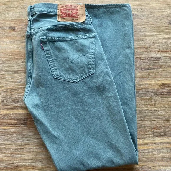 Levi's 501 Original Fit Men's Jeans - 100% Cotton - 35W 34L - Picture 4 of 5